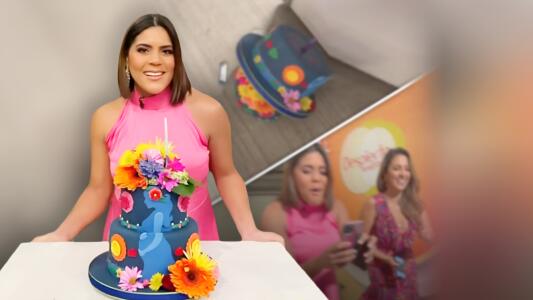 El pastel de cumpleaños de Francisca sufre un accidente y termina en el piso